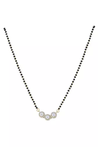 Gold plated mangalsutra in sterling silver