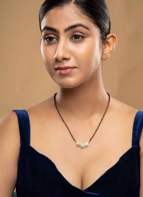 Gold plated mangalsutra in sterling silver 1