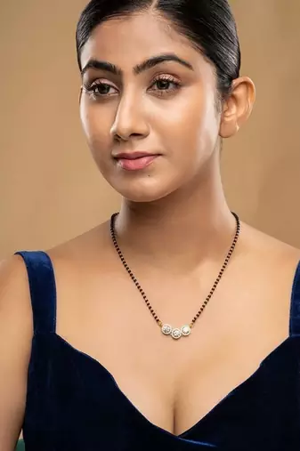 Gold plated mangalsutra in sterling silver
