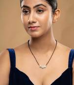 Gold plated mangalsutra in sterling silver