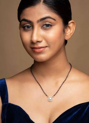 Gold plated mangalsutra in sterling silver 1