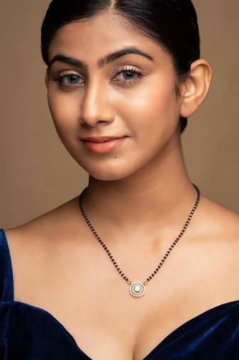 Gold plated mangalsutra in sterling silver