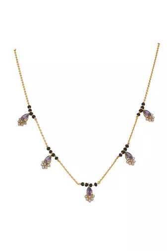 Gold plated mangalsutra in sterling silver