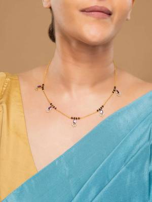Gold plated mangalsutra in sterling silver 2