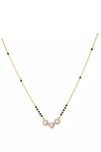 Gold plated mangalsutra in sterling silver