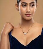 Gold plated mangalsutra in sterling silver