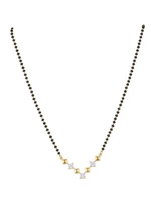 Gold plated mangalsutra in sterling silver 2