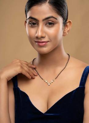 Gold plated mangalsutra in sterling silver 1