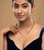 Gold plated mangalsutra in sterling silver