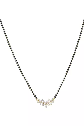 Gold plated mangalsutra in sterling silver