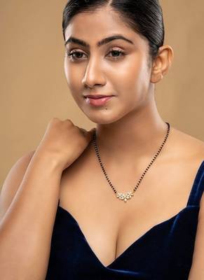 Gold plated mangalsutra in sterling silver 1