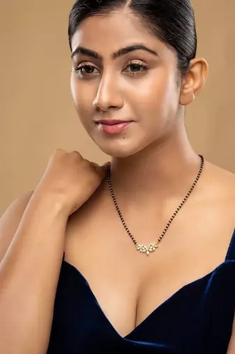 Gold plated mangalsutra in sterling silver