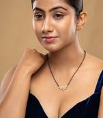 Gold plated mangalsutra in sterling silver