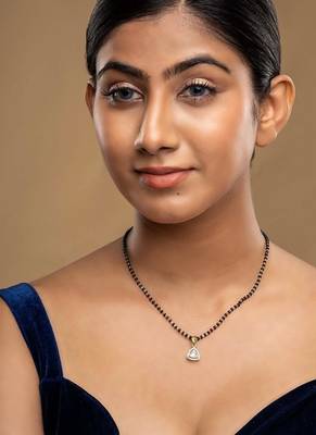 Gold plated mangalsutra in sterling silver 1