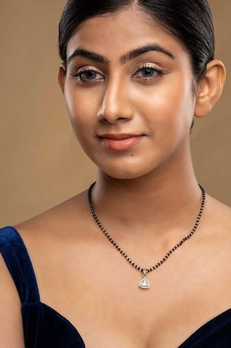 Gold plated mangalsutra in sterling silver