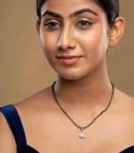 Gold plated mangalsutra in sterling silver