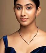 Gold plated mangalsutra in sterling silver