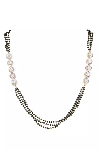 Gold plated mangalsutra in sterling silver