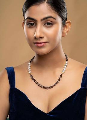 Gold plated mangalsutra in sterling silver 1
