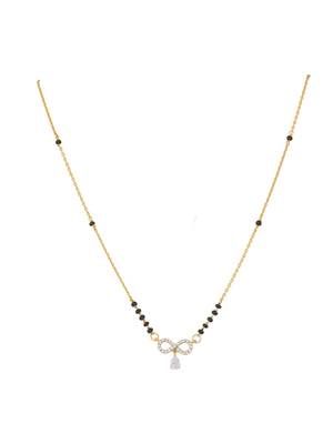Gold plated mangalsutra in sterling silver 2