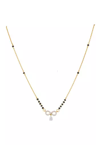Gold plated mangalsutra in sterling silver