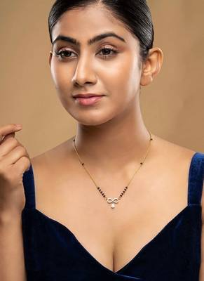 Gold plated mangalsutra in sterling silver 1