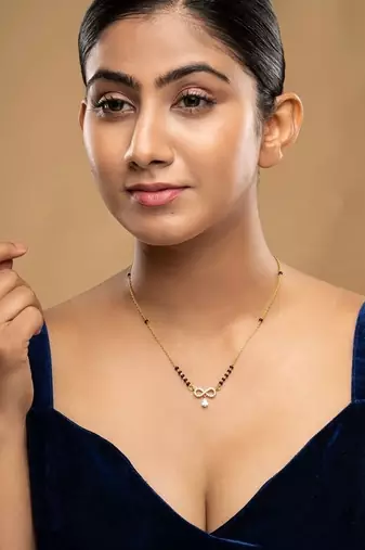 Gold plated mangalsutra in sterling silver