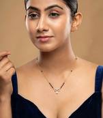 Gold plated mangalsutra in sterling silver