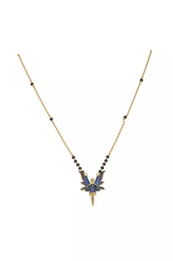 Gold plated mangalsutra in sterling silver