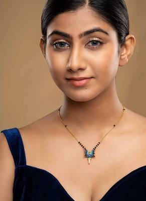 Gold plated mangalsutra in sterling silver 1