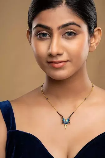 Gold plated mangalsutra in sterling silver