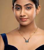 Gold plated mangalsutra in sterling silver