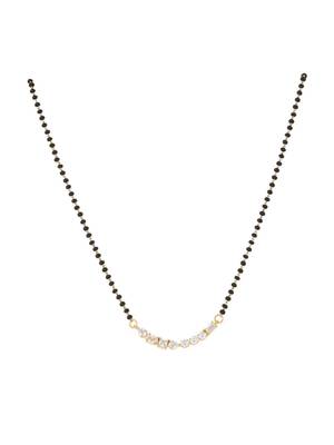 Gold plated mangalsutra in sterling silver 2