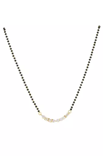 Gold plated mangalsutra in sterling silver