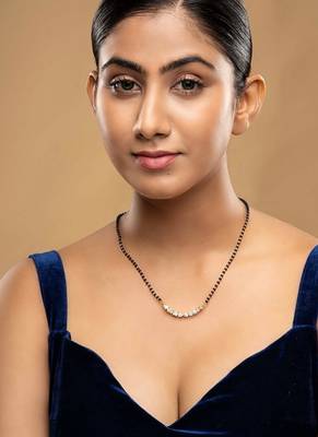 Gold plated mangalsutra in sterling silver 1