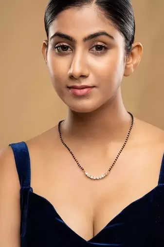 Gold plated mangalsutra in sterling silver