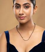 Gold plated mangalsutra in sterling silver