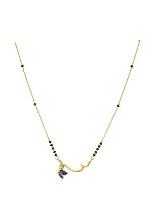 Gold plated mangalsutra in sterling silver 2