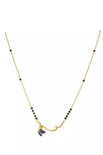 Gold plated mangalsutra in sterling silver