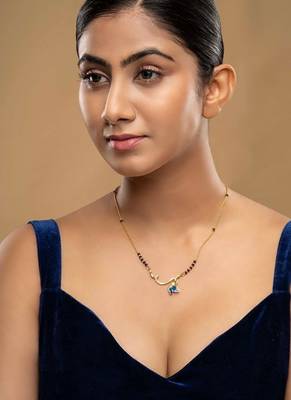 Gold plated mangalsutra in sterling silver 1