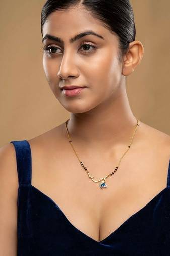 Gold plated mangalsutra in sterling silver