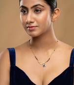 Gold plated mangalsutra in sterling silver