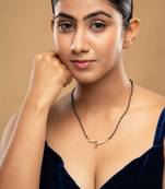 Gold plated mangalsutra in sterling silver