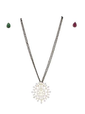 Gold plated mangalsutra in sterling silver 2