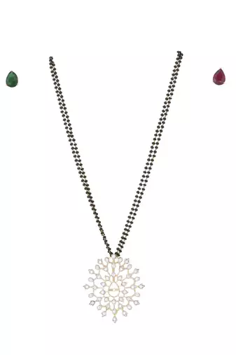 Gold plated mangalsutra in sterling silver