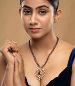 Gold plated mangalsutra in sterling silver