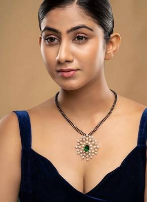 Gold plated mangalsutra in sterling silver 3