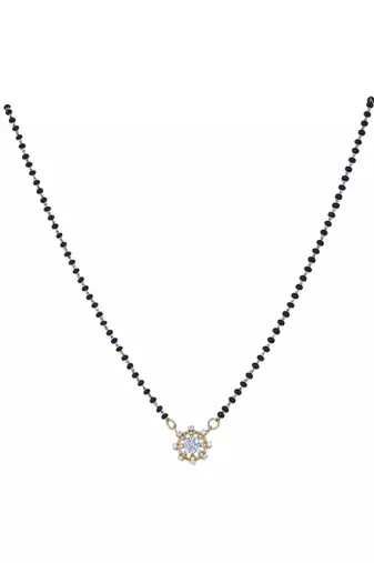 Gold plated mangalsutra in sterling silver