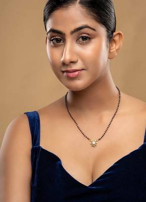 Gold plated mangalsutra in sterling silver 1