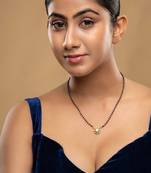 Gold plated mangalsutra in sterling silver